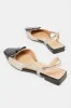 Women Black And Gold Embellished Slingback sold by Redtag