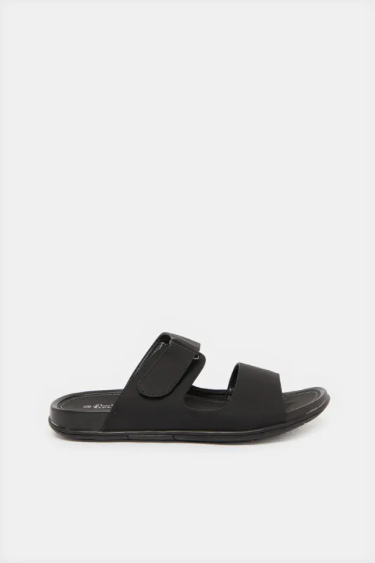 Men Black Velcro Sandals sold by Redtag