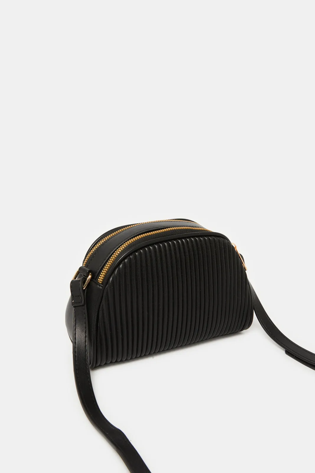 Women Black Pleated Crossbody Bag sold by Redtag product image thumbnail 2