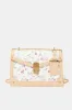 Women Beige Embellished Flap Messenger sold by Redtag