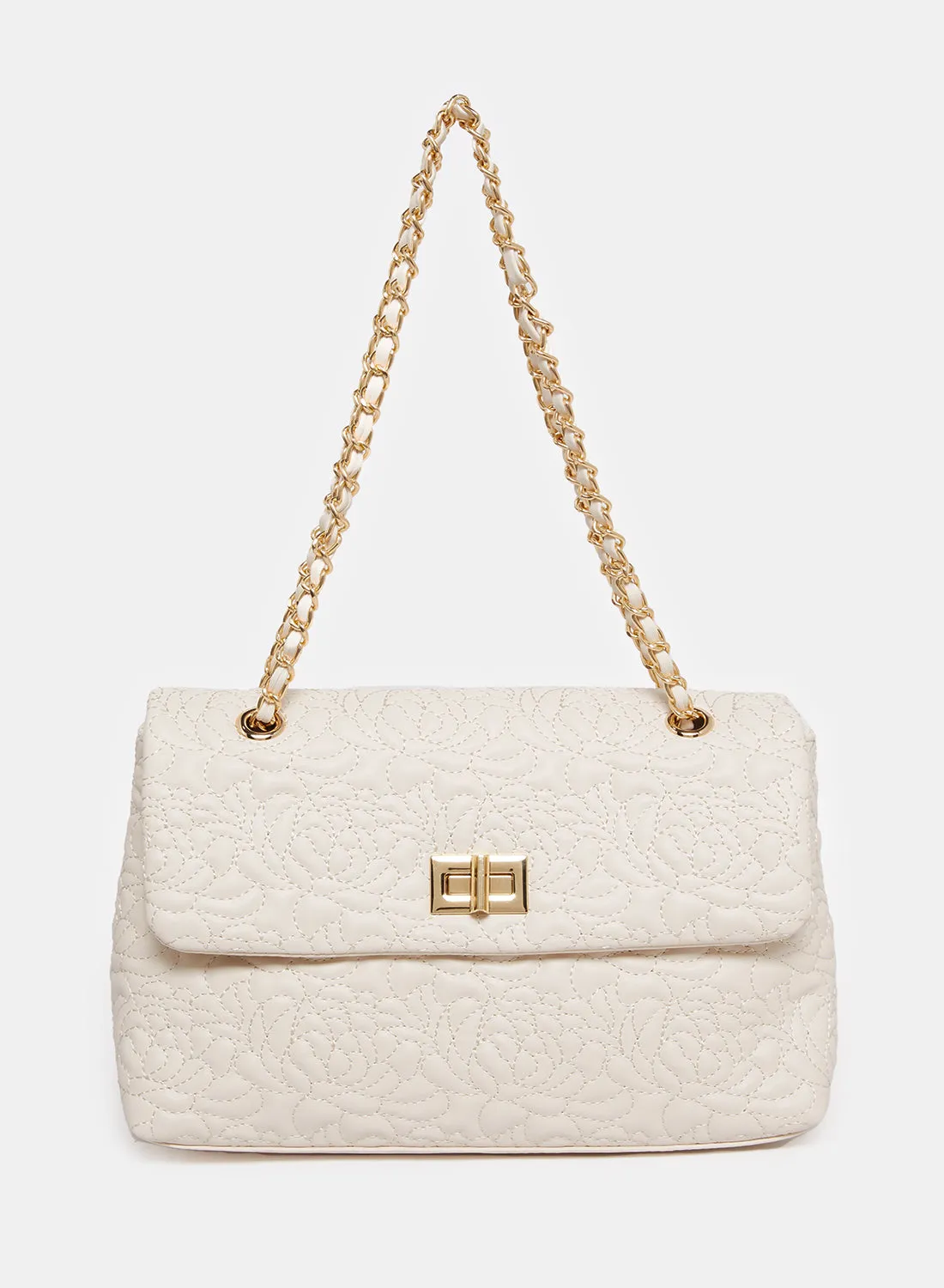 Women Beige Embellished Messenger Bag sold by Redtag