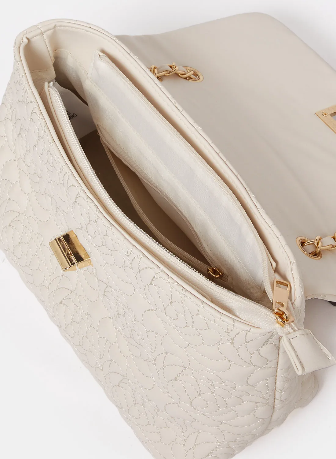 Women Beige Embellished Messenger Bag sold by Redtag product image thumbnail 4