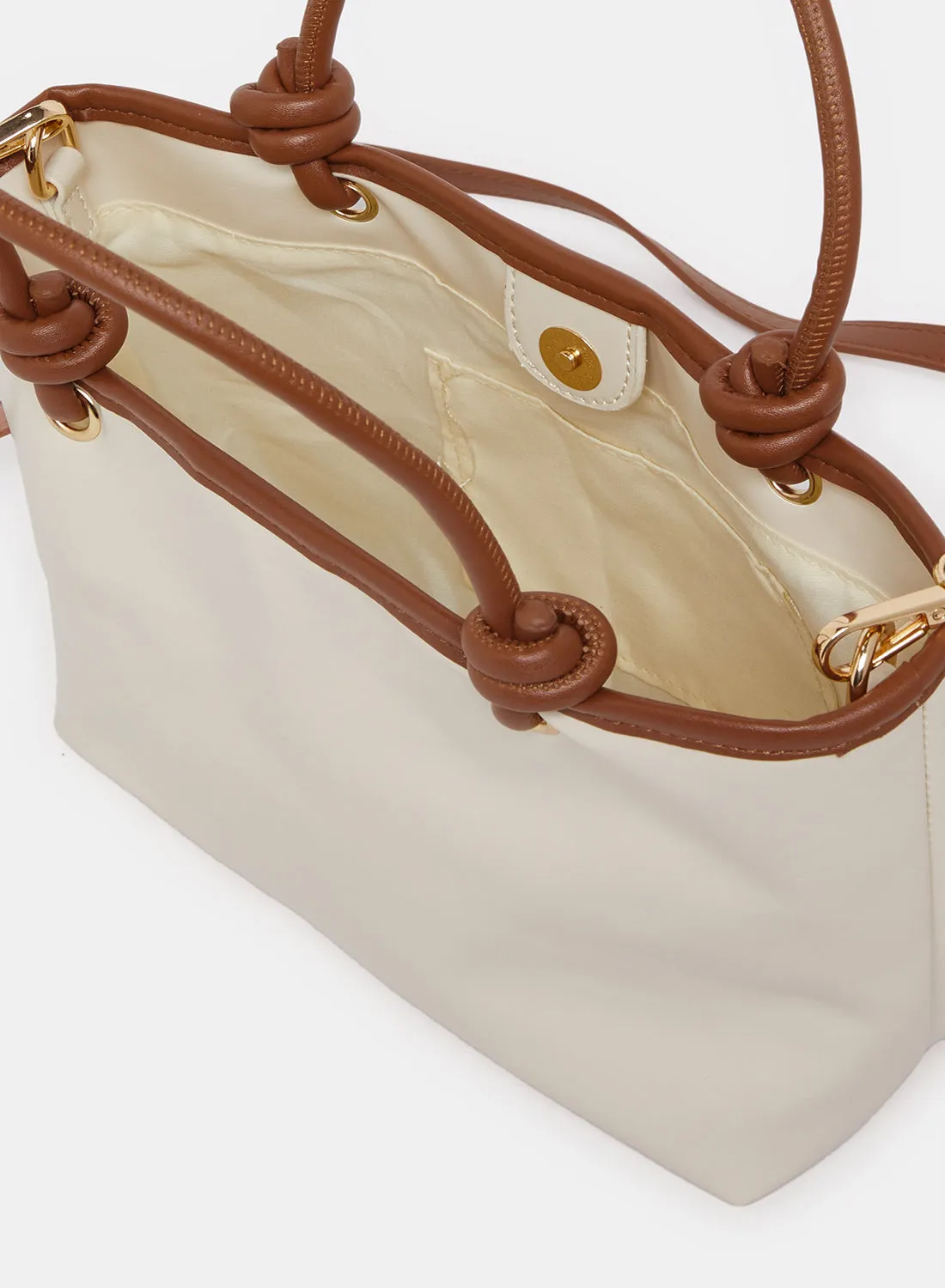 Women Beige Embellished Tote Bag sold by Redtag product image thumbnail 4
