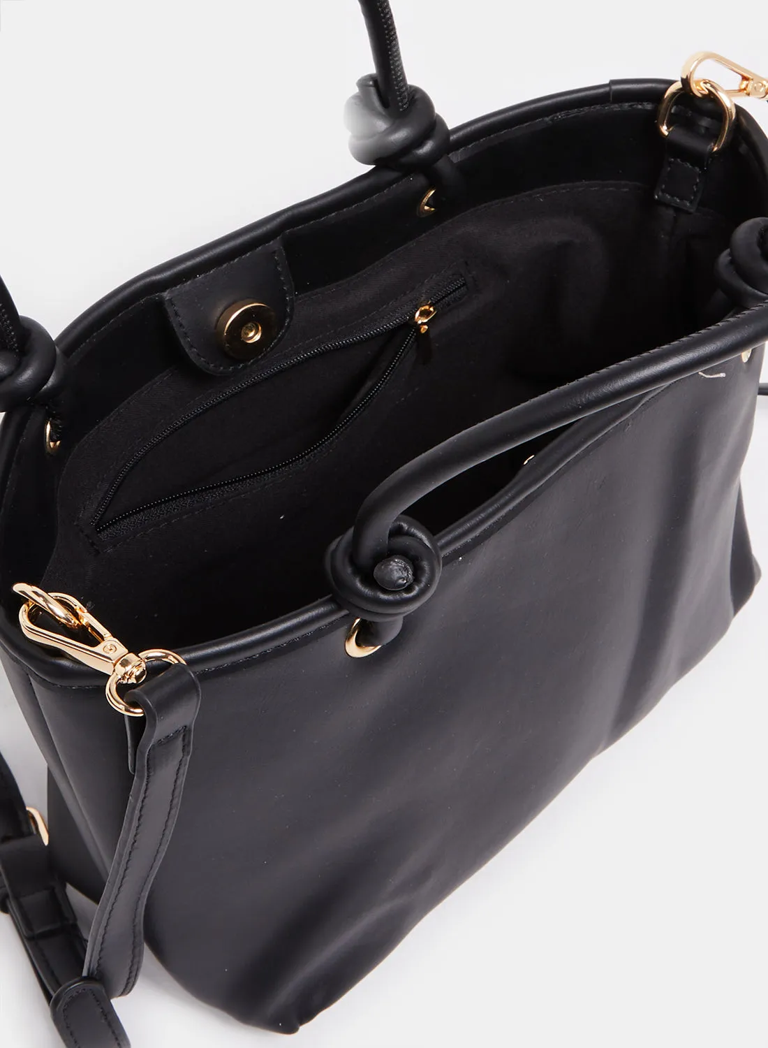 Women Black Embellished Tote Bag sold by Redtag product image thumbnail 4