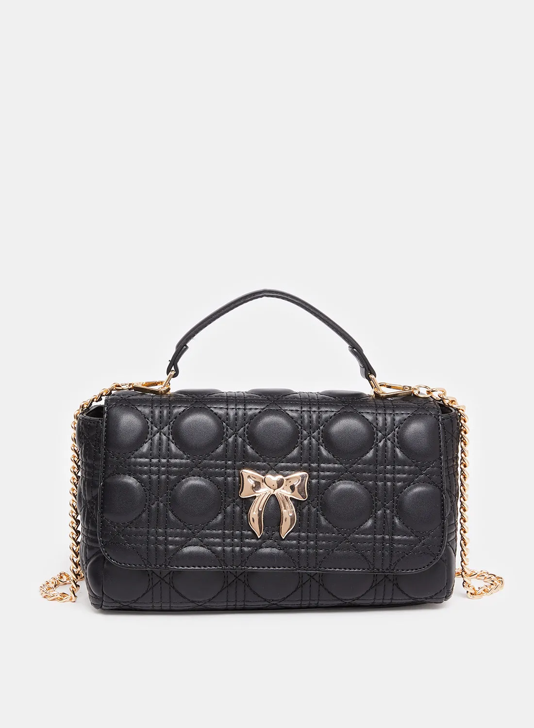 Women Black Embellished Messenger Bag sold by Redtag