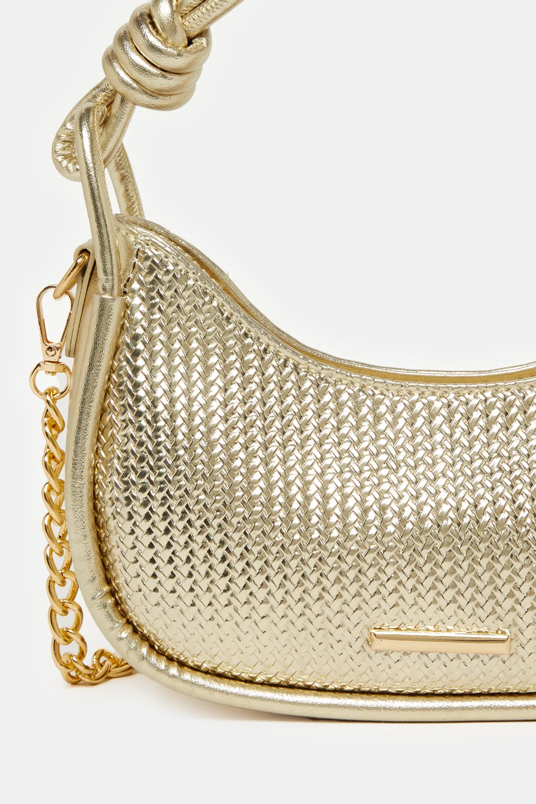 Women Gold Textured Day Bag sold by Redtag product image thumbnail 2