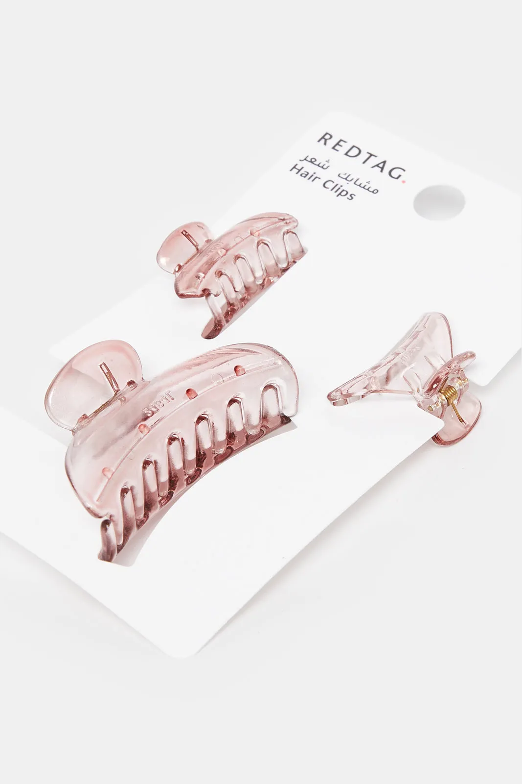 Women Pink Hair Clip Set (3 Piece) sold by Redtag product image thumbnail 3