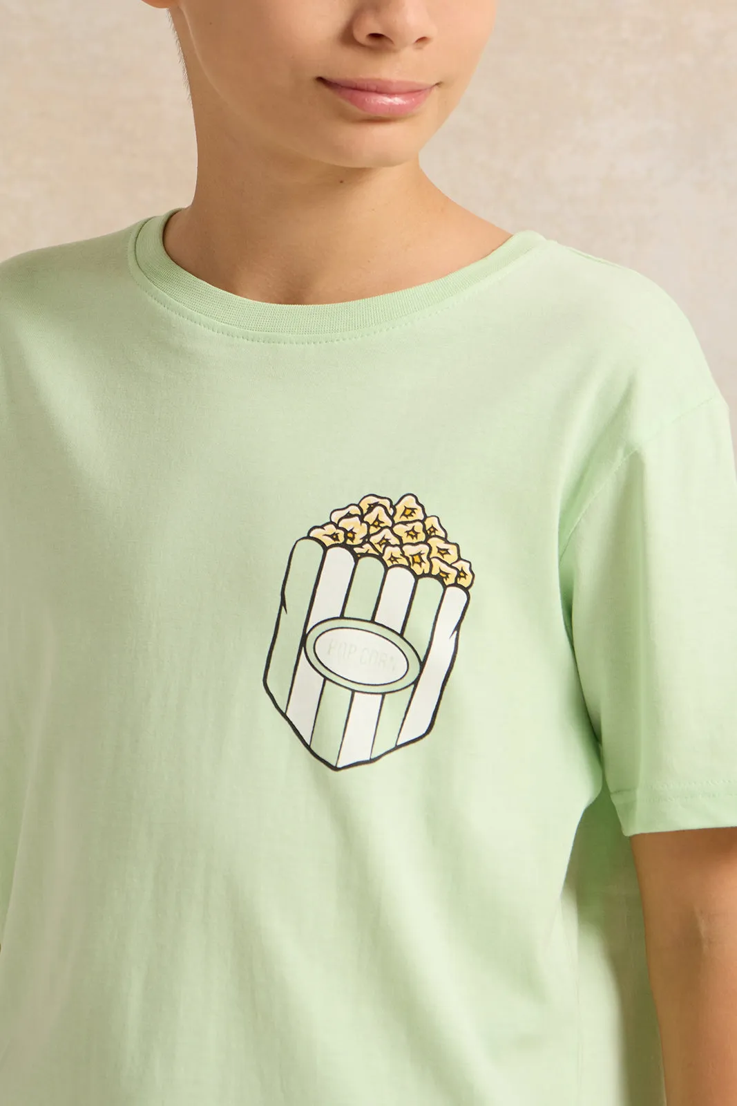 Senior Boys Mint Printed T-Shirt sold by Redtag product image thumbnail 4