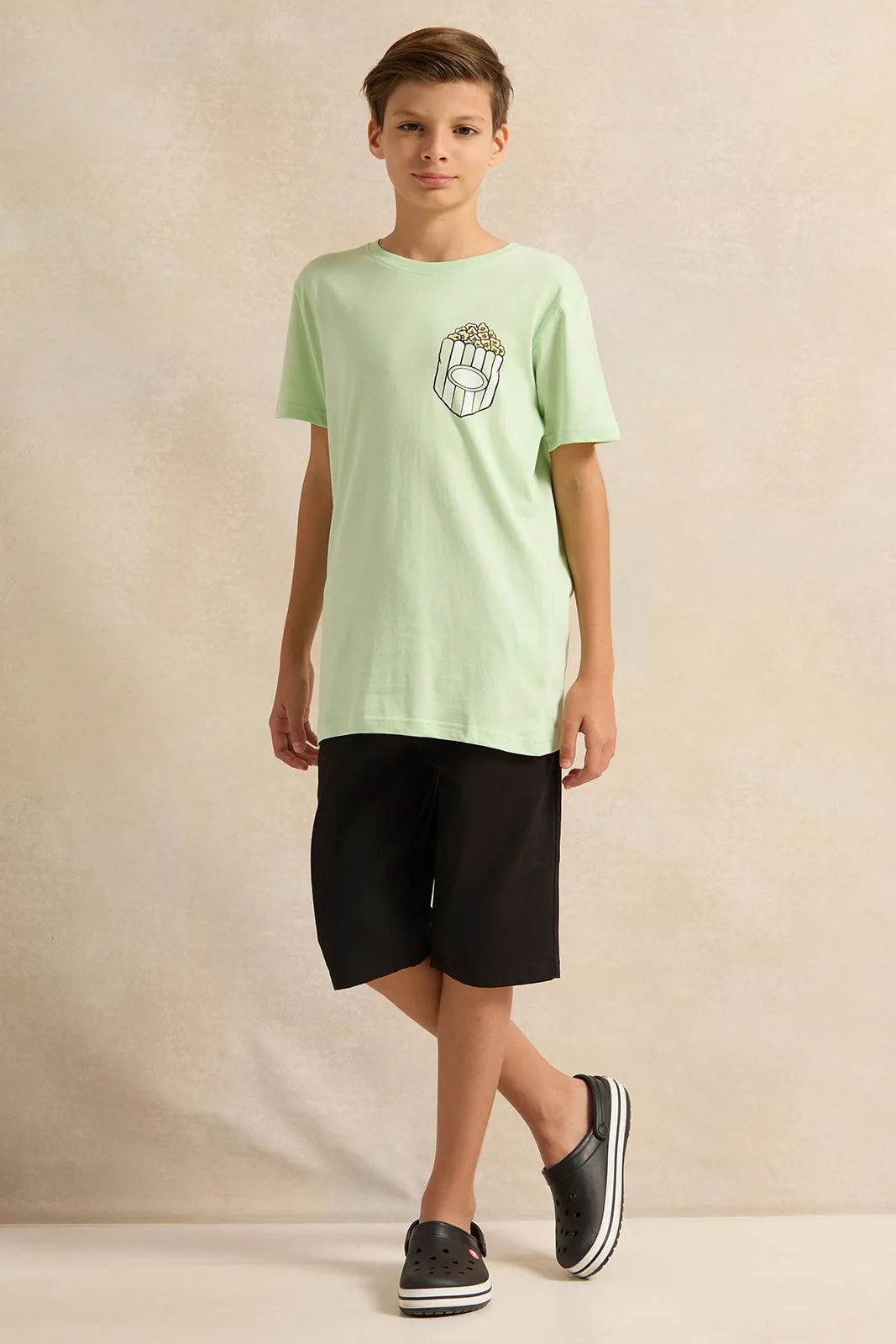 Senior Boys Mint Printed T-Shirt sold by Redtag product image thumbnail 2
