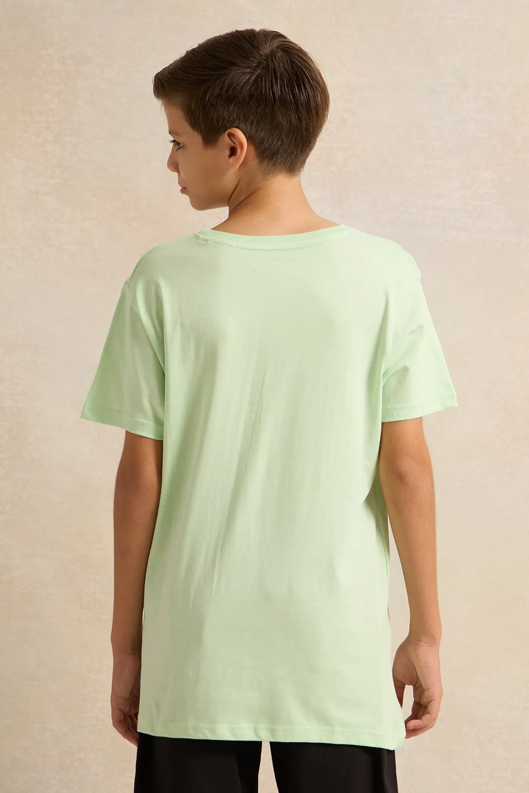Senior Boys Mint Printed T-Shirt sold by Redtag product image thumbnail 3