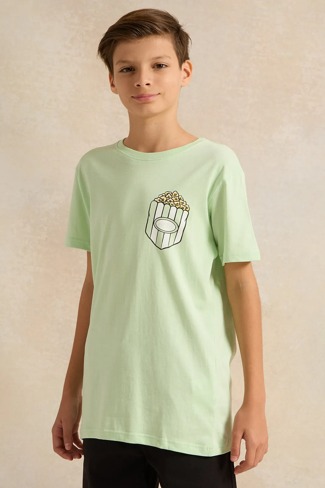Senior Boys Mint Printed T-Shirt sold by Redtag
