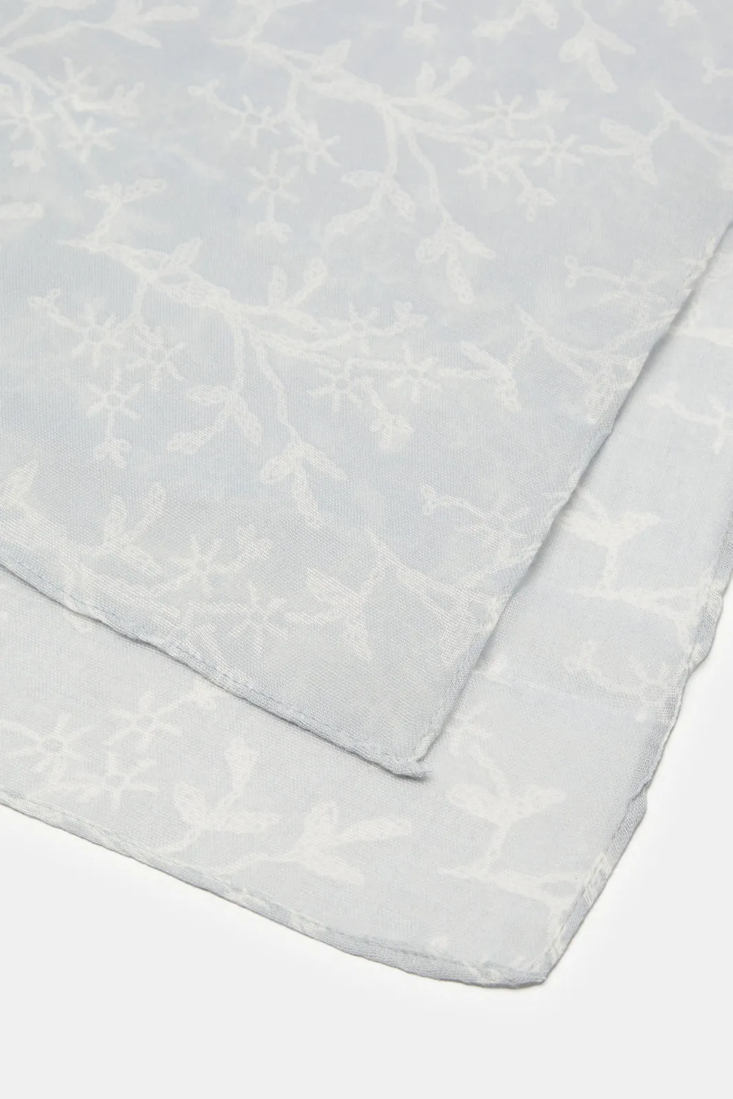 Women Grey Floral Printed Scarf sold by Redtag product image thumbnail 4