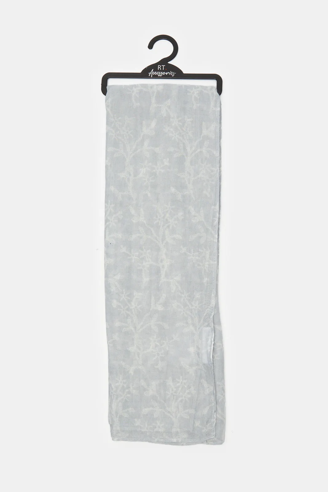 Women Grey Floral Printed Scarf sold by Redtag