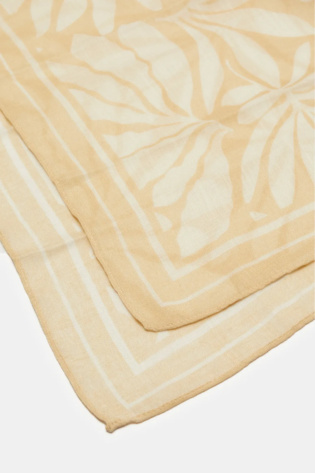 Women Beige Printed Scarf sold by Redtag product image thumbnail 4