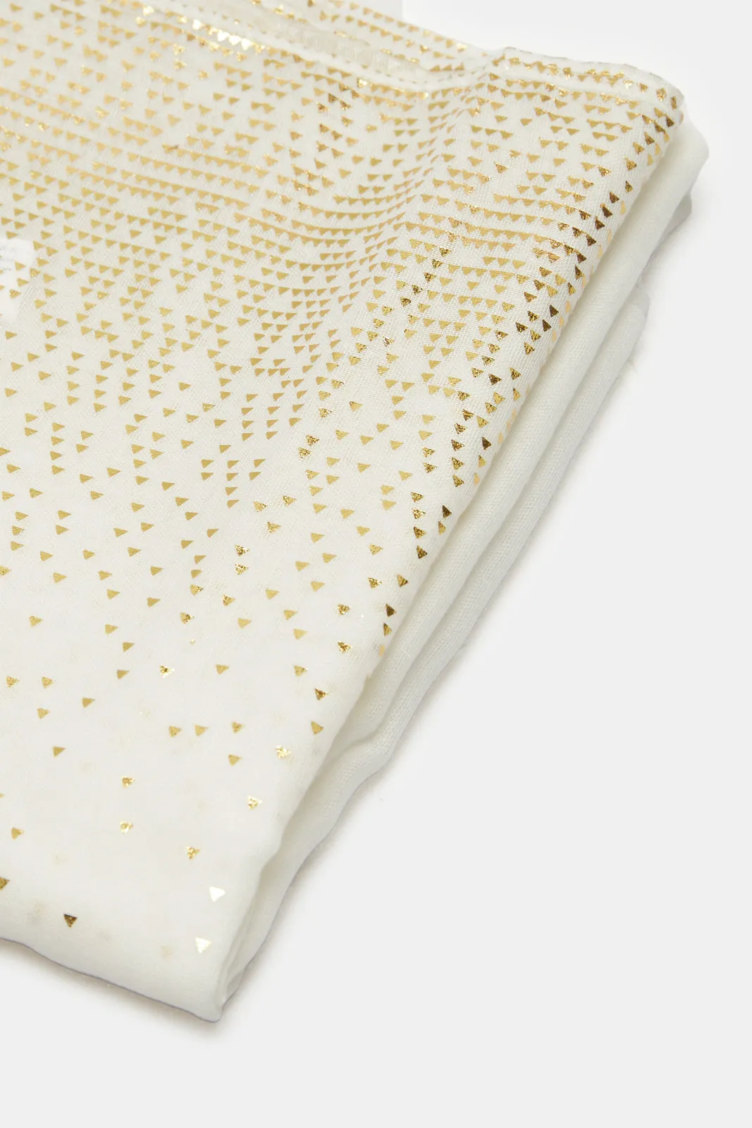 Women White Embellished Scarf sold by Redtag product image thumbnail 3