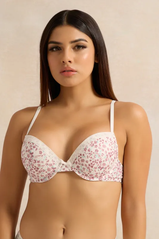 Women Assorted Printed Push Up Bra (Pack of 3) sold by Redtag