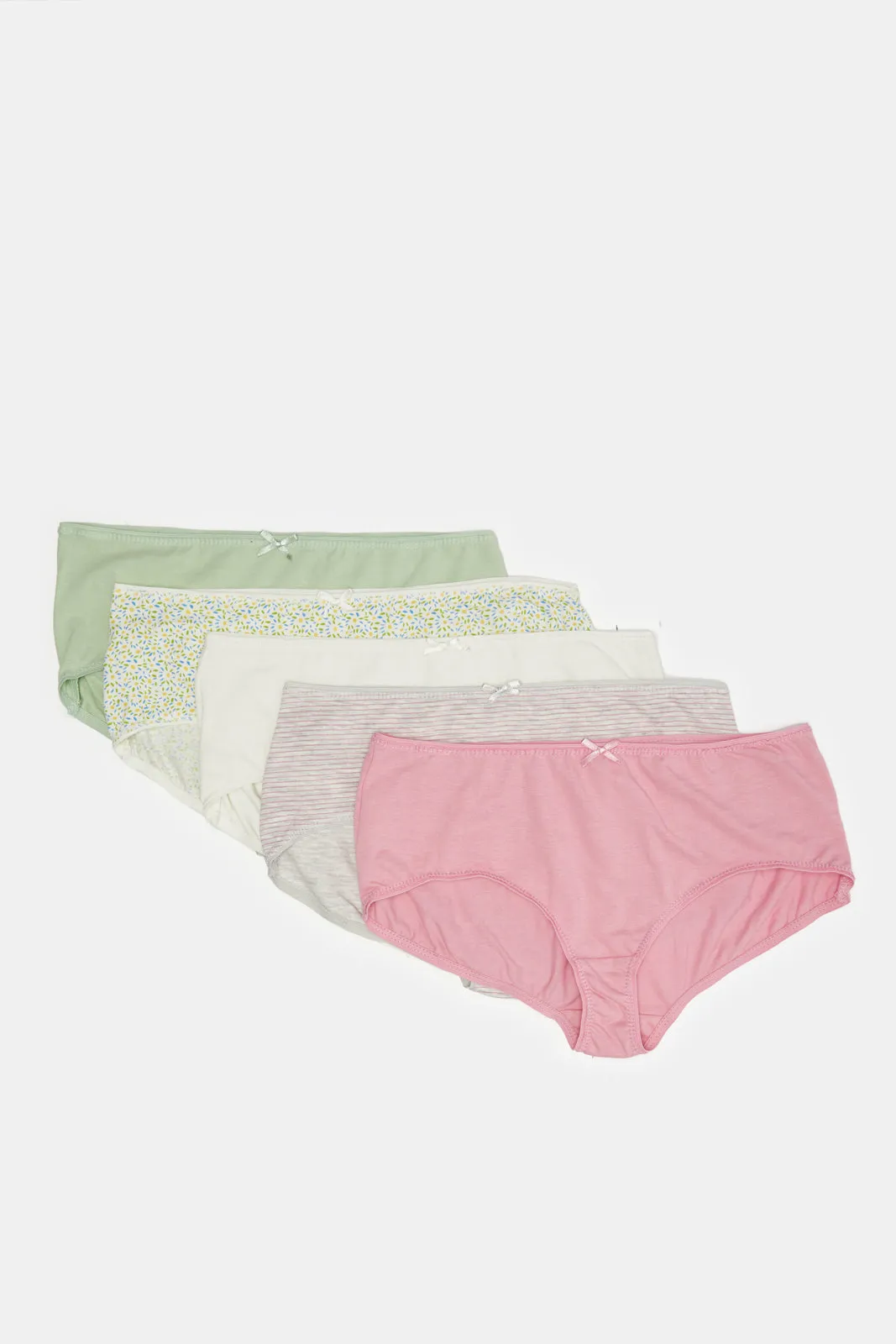 Women Pink Print Boyleg Brief Set (Pack of 5) sold by Redtag product image thumbnail 4