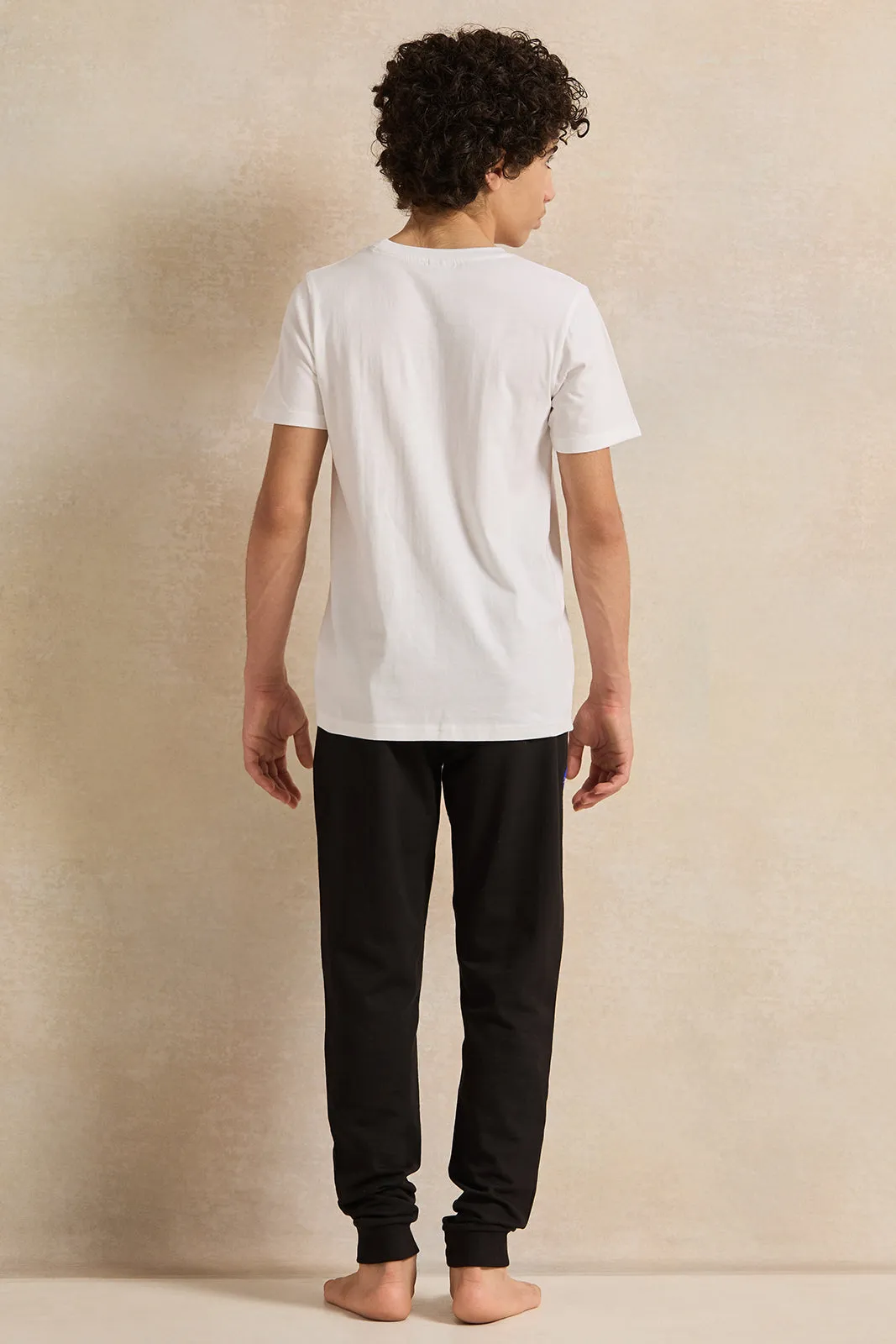 Senior Boys White And Black Nasa Pyjama Set (2 Piece) sold by Redtag product image thumbnail 4