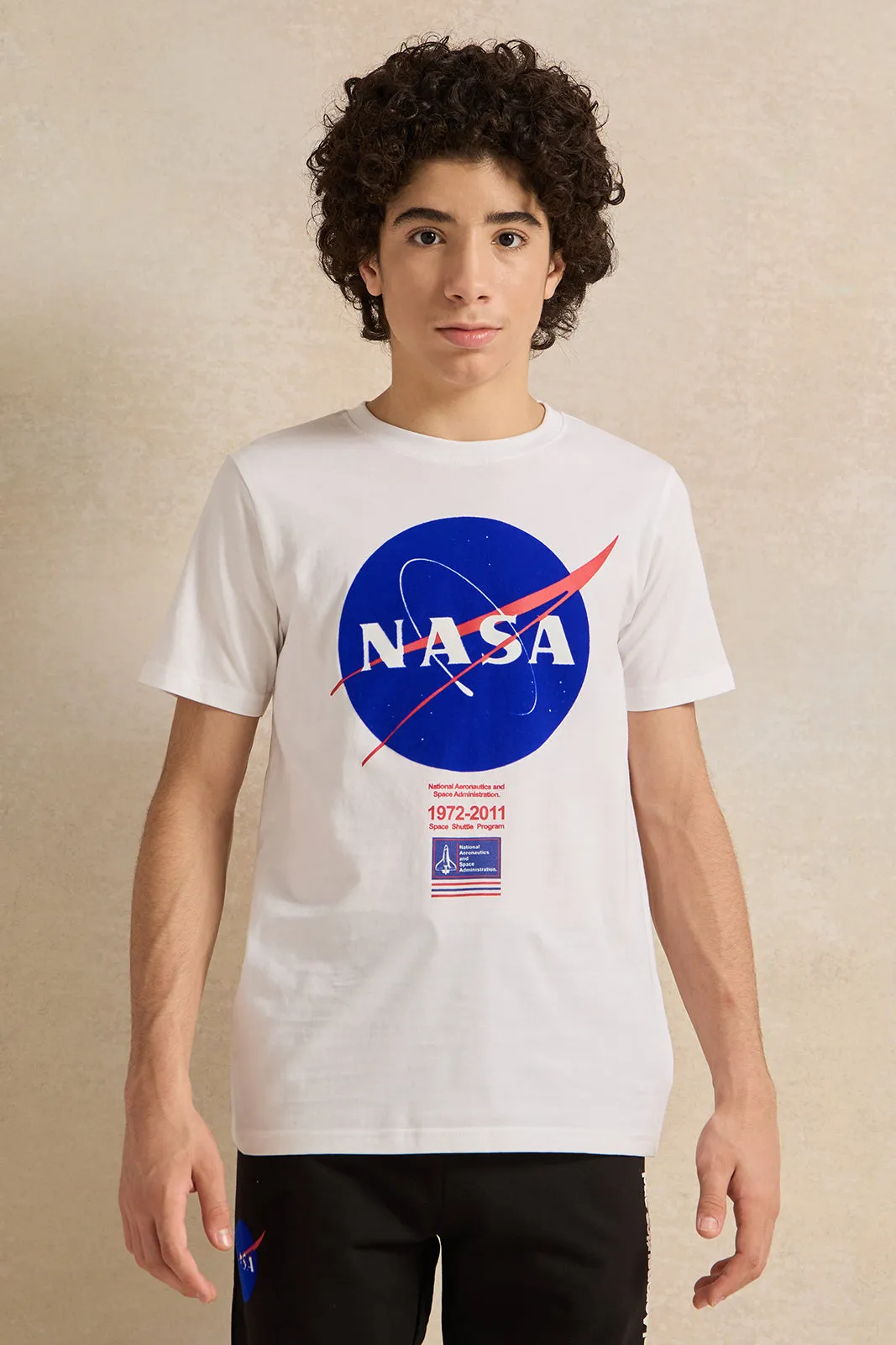 Senior Boys White And Black Nasa Pyjama Set (2 Piece) sold by Redtag product image thumbnail 2