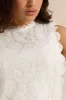 Women White Lace Embossed Blouse sold by Redtag