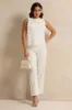 Women White Lace Embossed Blouse sold by Redtag