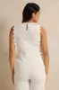 Women White Lace Embossed Blouse sold by Redtag
