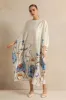 Women White Printed Kaftan Dress sold by Redtag