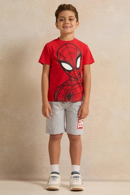 Boys Red And Grey Spiderman Casual Set(2 Piece) made by Redtag