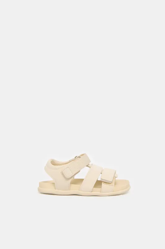 Infant Boys Cream Backstrap Sandal sold by Redtag