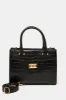 Women Black Textured Day Bag sold by Redtag