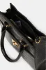 Women Black Textured Day Bag sold by Redtag