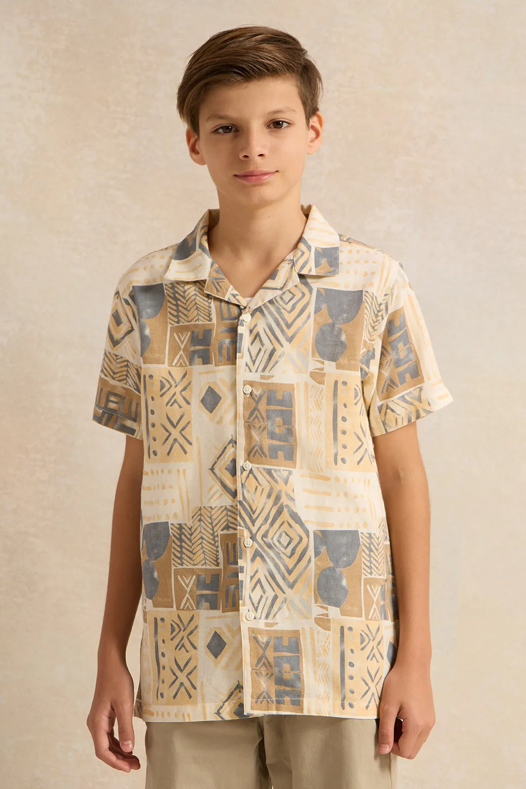 Senior Boys Beige Shirt sold by Redtag