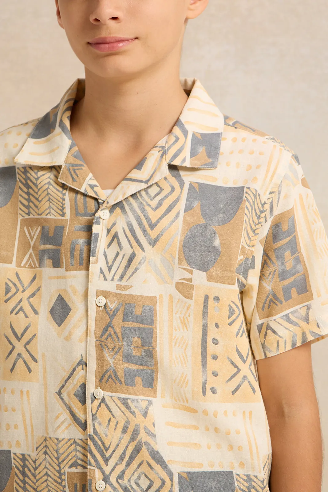 Senior Boys Beige Shirt sold by Redtag product image thumbnail 4