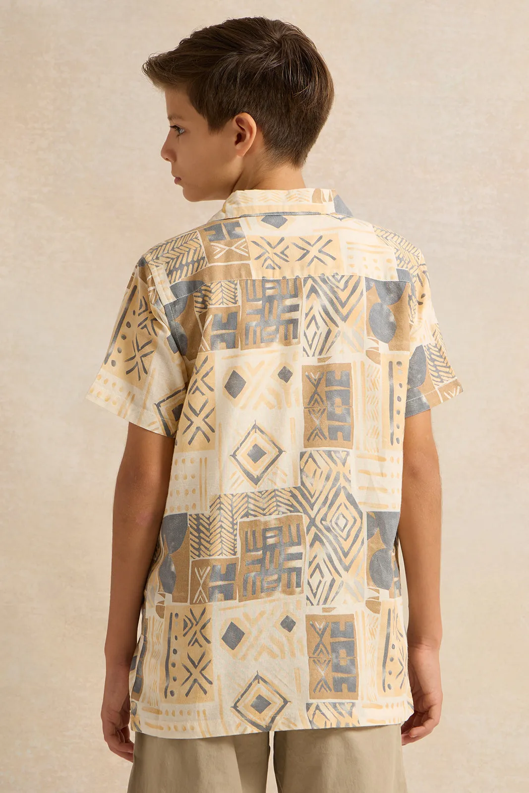 Senior Boys Beige Shirt sold by Redtag product image thumbnail 3