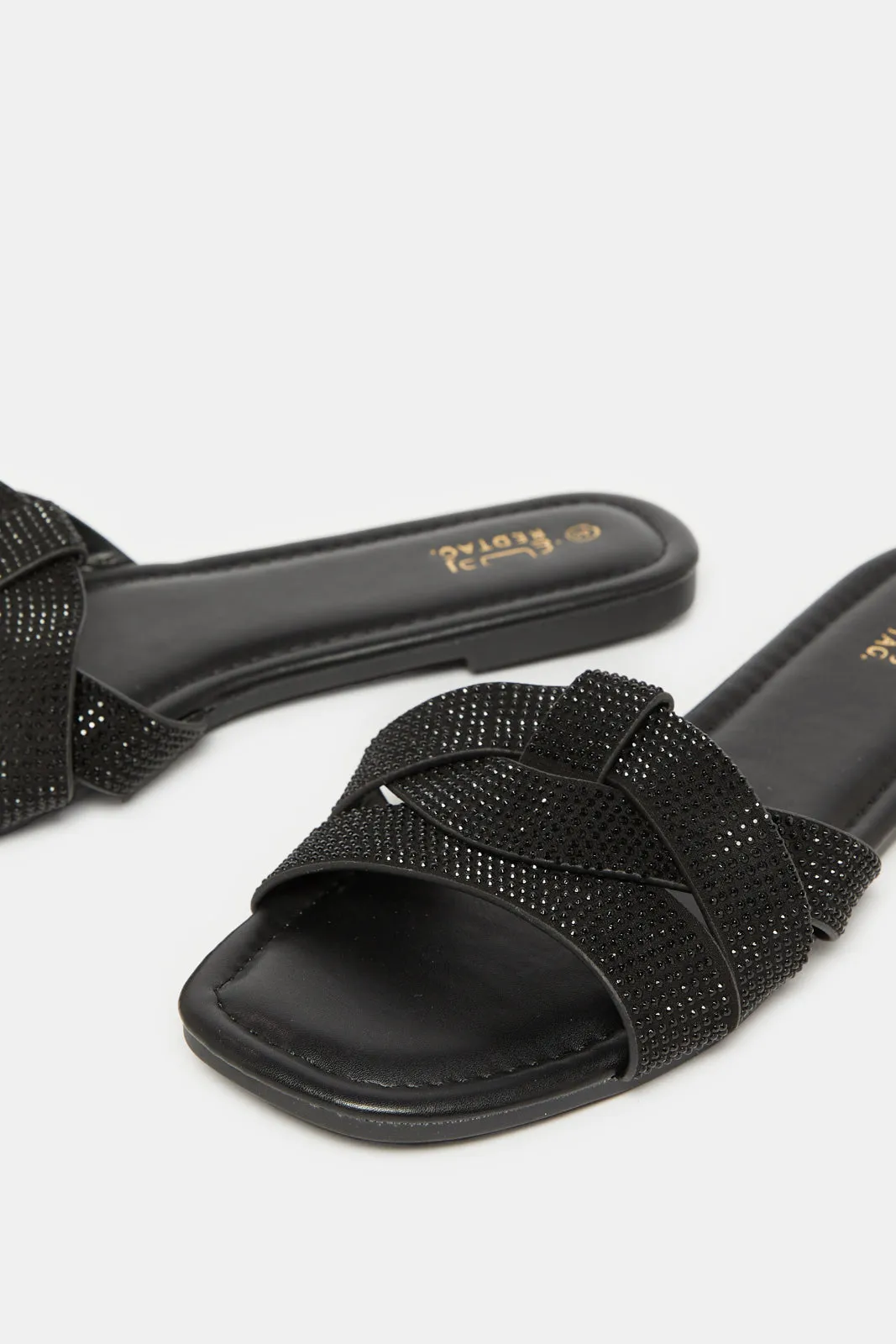 Women Black Embellished Mule sold by Redtag product image thumbnail 3