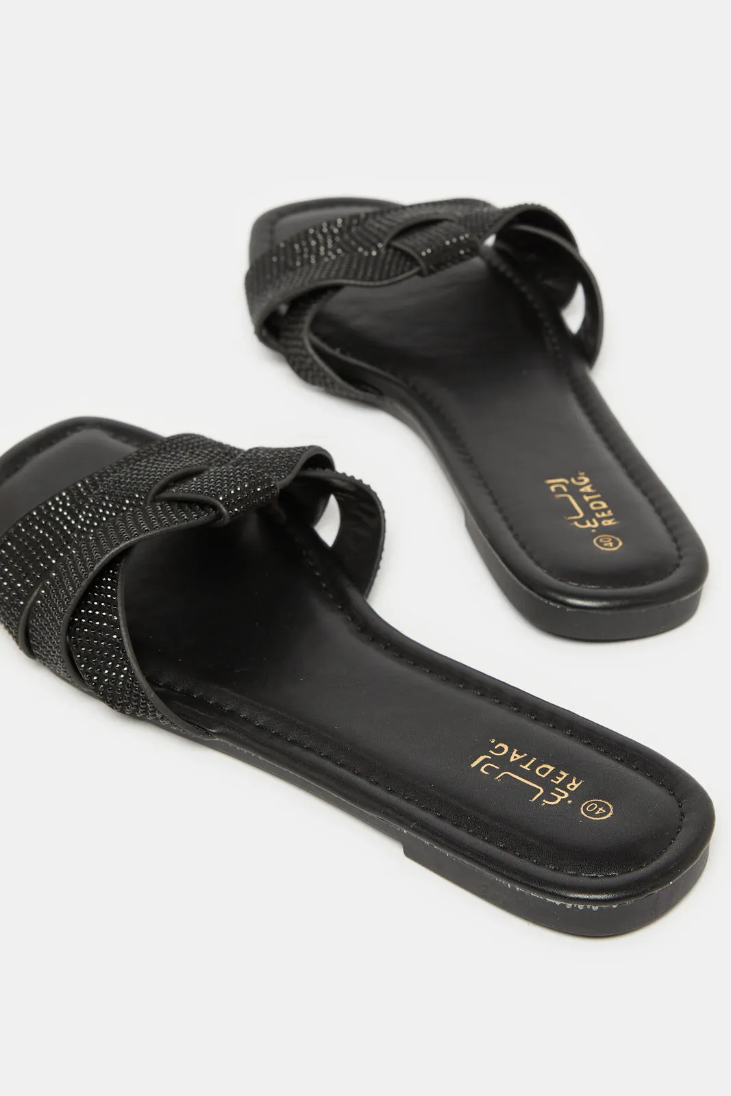 Women Black Embellished Mule sold by Redtag product image thumbnail 4