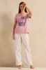 Women Pink Print Pyjama Set (2 Piece) sold by Redtag