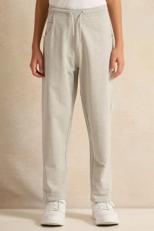 Senior Boys Grey Stretch Active Pants sold by Redtag