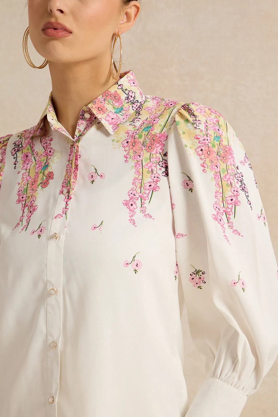 Women White Printed Blouse sold by Redtag product image thumbnail 4