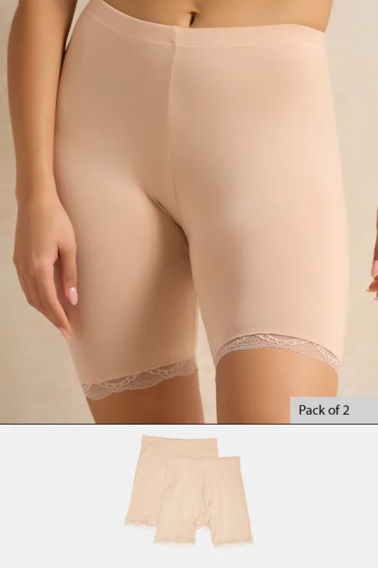Women Beige Comfort Short Set (2 Piece) sold by Redtag