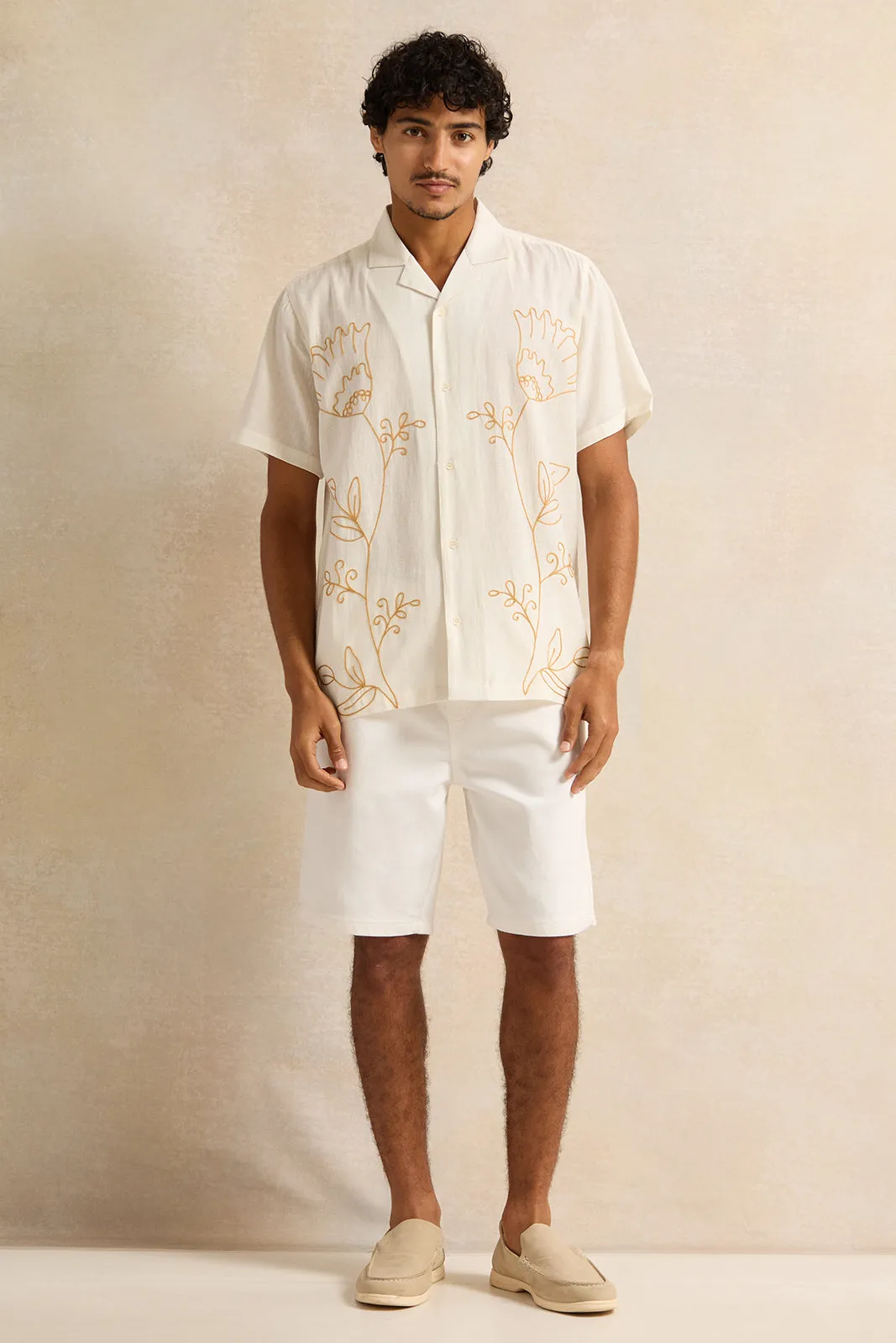 Men White Printed Casual Shirt sold by Redtag product image thumbnail 2