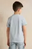 Boys Blue Print Round Neck T-Shirt sold by Redtag