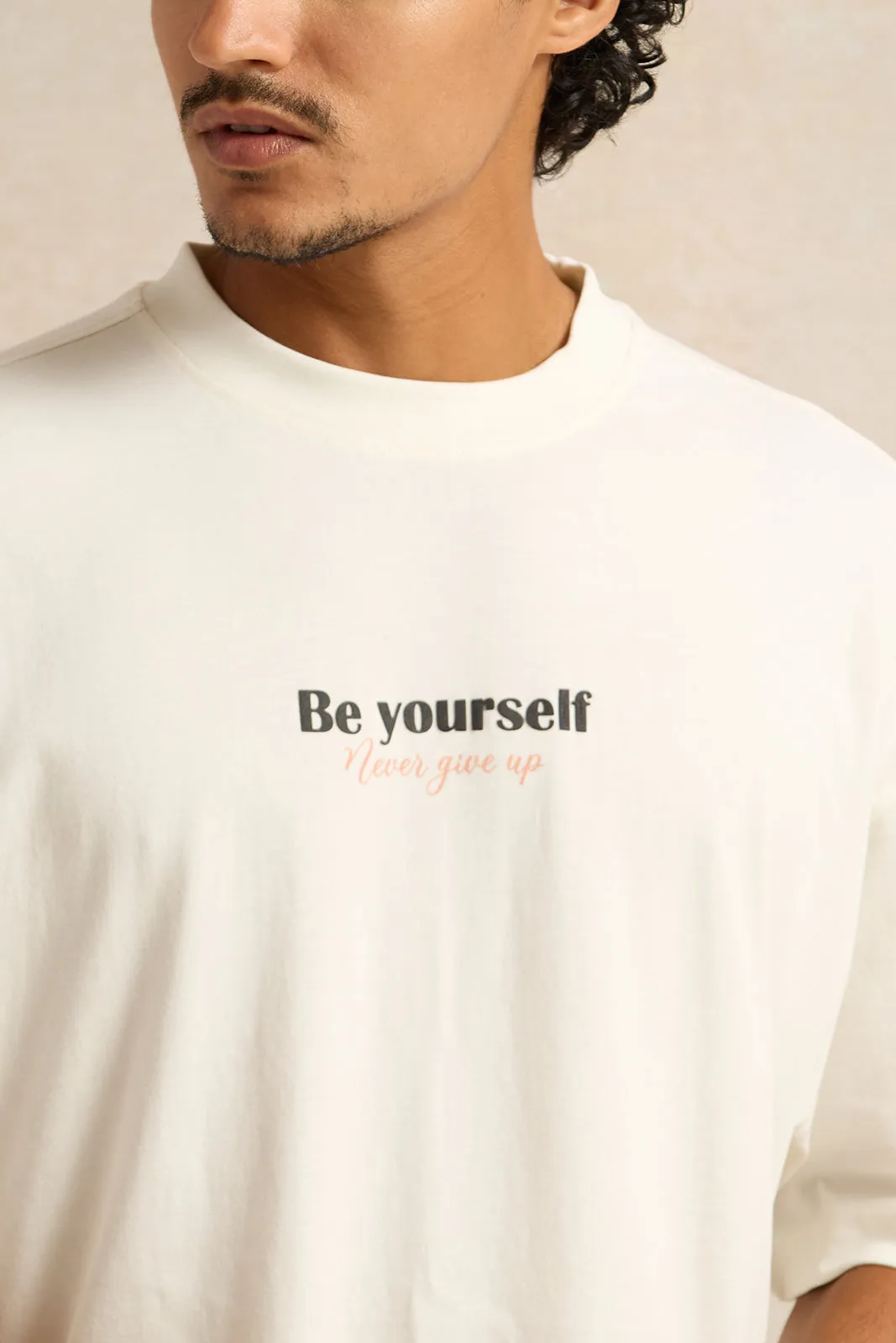 Men White Print T-Shirt sold by Redtag product image thumbnail 4