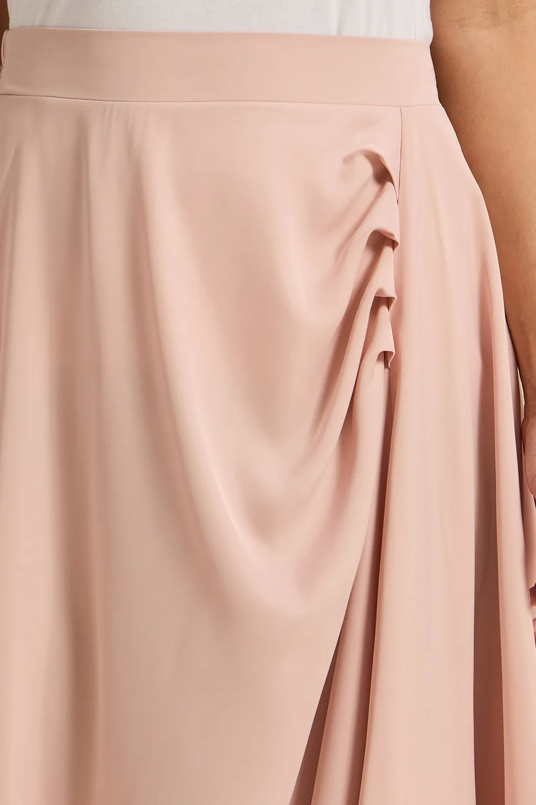 Women Pink Satin Co-Ord Skirt sold by Redtag product image thumbnail 4