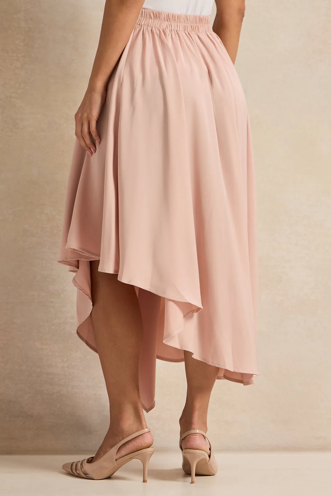 Women Pink Satin Co-Ord Skirt sold by Redtag product image thumbnail 3