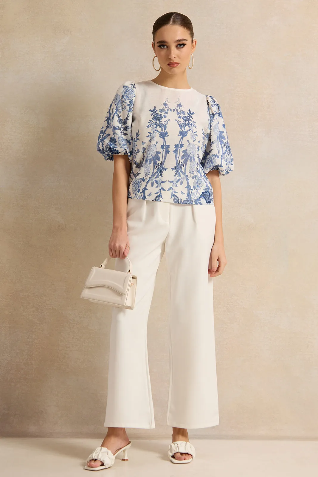 Women Blue Printed Blouse sold by Redtag product image thumbnail 2