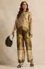 Women Olive Printed Collared Blouse sold by Redtag