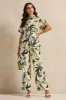 Women Beige Printed Belted Waist Shirt sold by Redtag