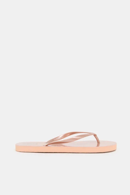 Women Pink Animal Print Flip Flop sold by Redtag