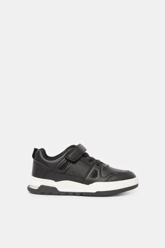 Boys Black Plain Skate Shoes sold by Redtag